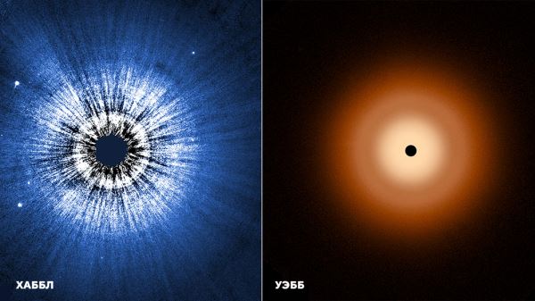 «Хаббл» и «Джеймс Уэбб» нашли самый гладкий околозвездный диск